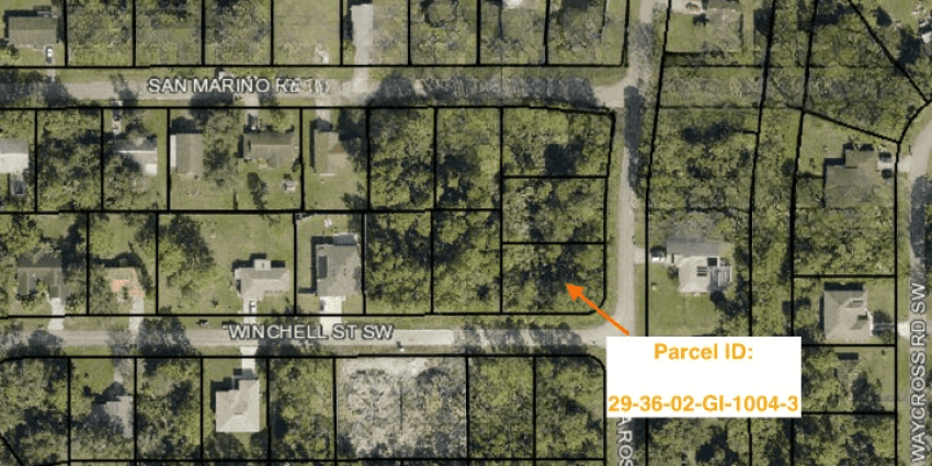 6 Lots in Palm Bay by Address_Parcel Number_cleanup